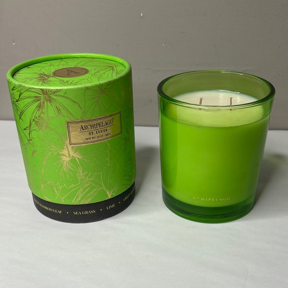 Archipelago Botanicals St. Lucia 10oz Large 2 Wick Candle New in Box